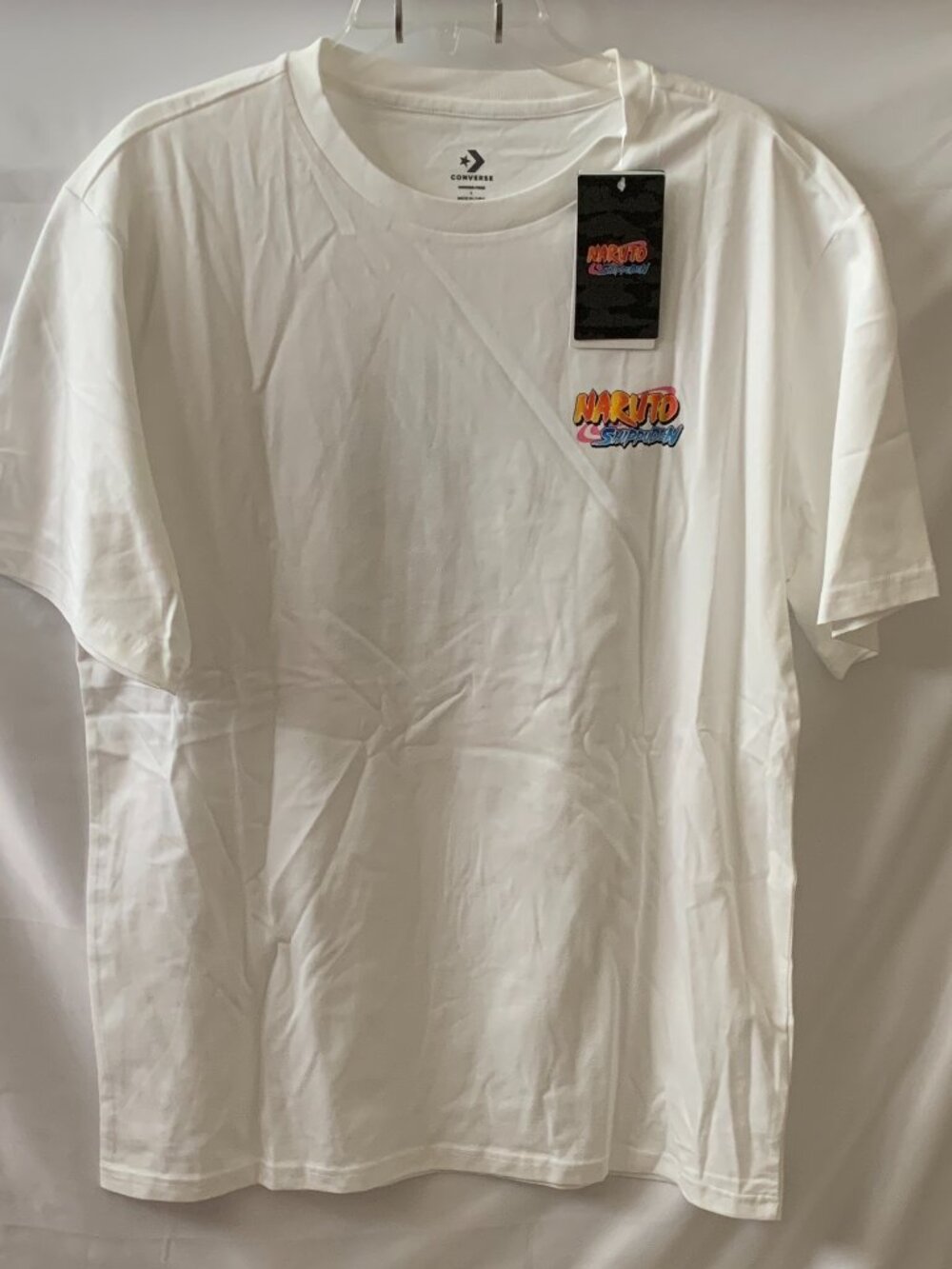 CONVERSE X NARUTO SHIPPUDEN Tee in White Sz LARGE
